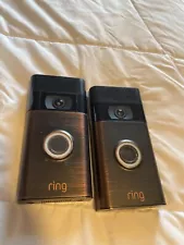 set of 2 ring doorbell 2nd generation, used, still working