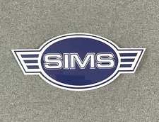 SIMS Wings Skateboard Sticker Large 6.25" Blue sk8