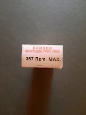 Vintage 357 MAX Proof Load Ammunition Box