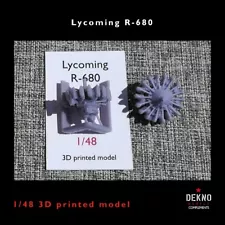 Dekno Models 1/48 LYCOMING R-680 ENGINE 3D Printed Model