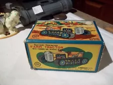 MARX MARLINE FARM TRACTOR BATTERY OPERATED TOY WITH BOX AND SALES SLIP