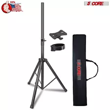 5Core Speaker Stand Tripod DJ PA Pro Audio Pole Mount Heavy Duty w/Bag 40"-72"⚫