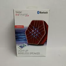 Vivitar Infinite Light-Up Wireless Speaker Crimson -V137BT-RED-KM