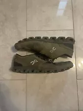 Mens On Cloud X, olive green Running Shoes, Size 13