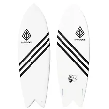 5'8" Retro Fish Surfboard - White (P54)