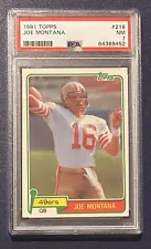 1981 Topps #216 JOE MONTANA PSA 7 ROOKIE RC Football 49ers HOF (NM-MT)