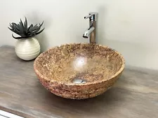 Travertine Sink / Vessel Sink / Stone Sink/ Bathroom Sink / Vanity Sink / Rustic