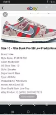 New ListingSize 10 - Nike Dunk Pro SB Low Freddy Krueger