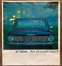 1964 Plymouth Valiant Signet V-200 V-100 Original Dealer Sales Brochure BIG