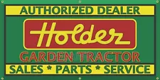 HOLDER GARDEN TRACTORS EQUIPMENT DEALER SALES OLD VINTAGE SIGN REMAKE BANNER