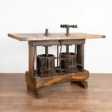 Wine Tasting Table Standing Bar from Old Wine Press, Hungary 1900's