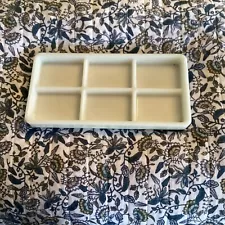 Vintage The American Cabinet Company Milk Glass Dental Tray Apothecary Medical