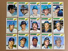 1977 Topps Baseball Seattle Mariners Complete Team Set 26 Cards Inaugural Season