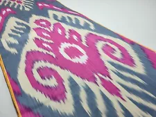 Pink gray cotton ikat fabric by the yard top ikat best SALE price if u buy more