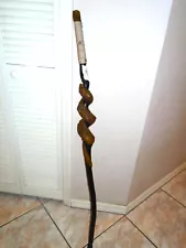 Vintage Walking Stick Swirl American Indian Signed 48" Collectible Art