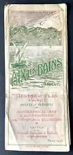 WWI ERA SOLDIERS MEMORABILIA MAP OF AIX LES BAINS FRANCE 1915 FRENCH ALPS