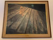 Vintage Margaret/Walter Keane “ Alone “ Framed Print 41 1/8" by 33 3/8"