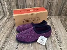 Haflinger High Back Slipper Freddie Viola Speckle Unisex Size M10 W12 New W/ Box