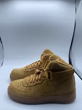 Nike Air Force 1 One High GS Wheat Flax Brown Suede CK0262-700 6y