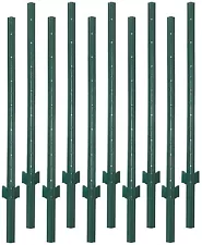 6 Feet Sturdy Duty Metal Fence Post – Garden U Post for Fencing - 10 Pack SALE