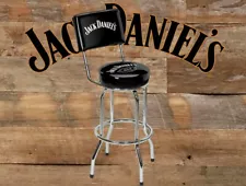 Jack Daniels Old No. 7 Bar Stool with Backrest - Bar - Pub - Tennessee Whiskey