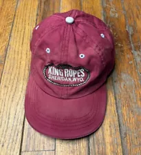 King Ropes Sheridan Wyoming Rope Hat Embroidered Red Logo Hook Adjustable Cap