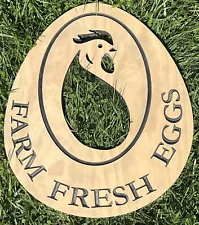 Handmade Wooden Farm Fresh Eggs For Sale Sign Ready To Finish -Farmhouse Chicken