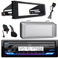 JVC Marine Bluetooth Receiver, Cover, Install Kit, Handlebar Kit (Harley 98-13)