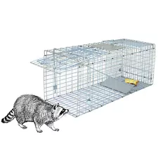 Live Animal Trap Extra Large Rodent Cage Garden Rabbit Raccoon Cat 32" x 12.5"