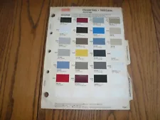 1989 Chrysler Ford & GM Car Colors Dupont Exterior Color Paint Samples