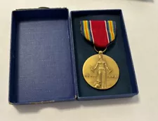 WWII World War II Campaign & Service Victory Ribbon Medal In Original Box