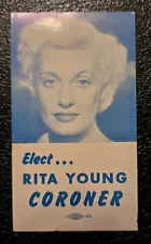 New ListingRita Young For San Diego County California Coroner 1962