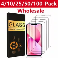 Wholesale LOT Tempered Glass Screen Protector for iPhone 16 Pro Max 15 14 13 12