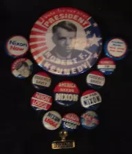 ****** 14VINTAGE PRESIDENTIAL POLITICAL PINS KENNEDY - ROOSEVELT ******