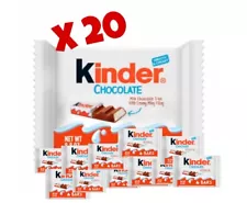 20 Pack Kinder Chocolate Bars with Creamy Milky Filling