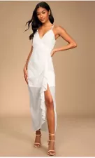 NWT! Lulus For Us To Dance Maxi Dress White Brand New SIZE SMALL