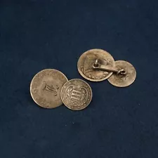 Antique Seated Dimes 3 Cent Silver Coin Cufflinks - Monogram - Free Shipping USA