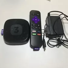 Roku 3 Model 4200x Media Streaming Device for TV with Remote and Power Adapter