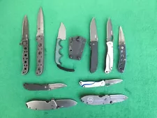 Lot x10 CRKT Folding Fixed Pocket Knives Pazoda Squid Drifter M16-13 Minimalist