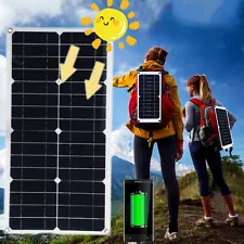 Portable Solar Mobile Phone Charger Panel Power Bank Waterproof Outdoor Camping