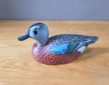 Oliver Lawson Decoy Bald Wing Teal The Duck House, Rumbley Maryland Hand Painted