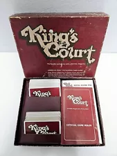 John Johnson's King's Court Card Game 1983 Complete with Official Game Rules