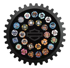 Harley-Davidson Sprocket Bar & Shield Logo Poker Chip Frame - Holds 26 Chips