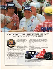 GoodYear Tires Indy 500 F1 Race Car 1991 Vintage 2 Pg Print Ad Original Man Cave