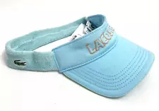 Lacoste Aqua Blue 100% Cotton Sun Visor Bubble Letters