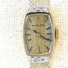 New ListingVintage Rolex 14K Yellow Gold Diamond Ladies Dress Watch