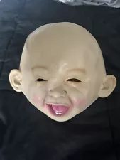 Crying Baby Infant Full Latex Mask Halloween Costume Accessory Prop Party Prank