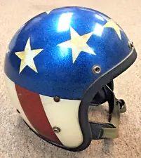 1960'S EASY RIDER CAPTAIN AMERICA STARS/STRIPES MOTORCYCLE HELMET (792)