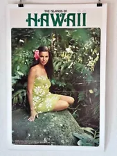 Hawaii Tourism Authority Vintage Original Poster 1960s Rare Linen backed