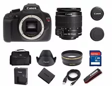 Canon EOS Rebel T5 DSLR 18.0MP Camera w/ EF-S 18-55mm IS II Lens (2 LENSES)